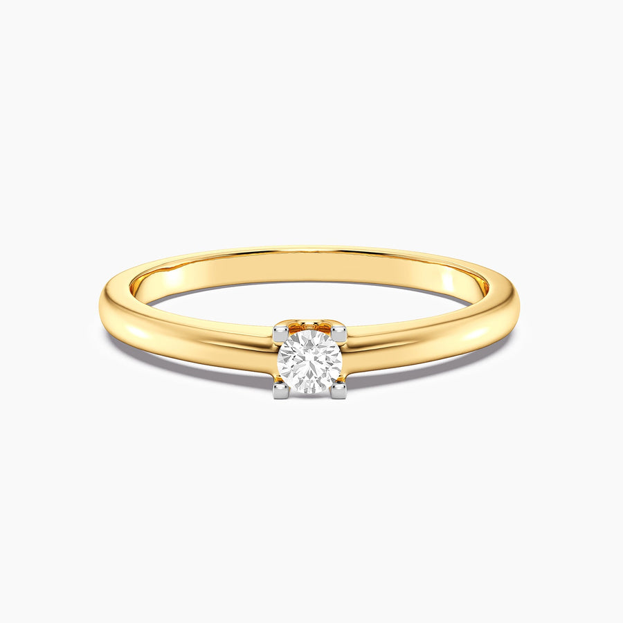 Lab-Grown 0.11 Ct Pillars Solo Ring