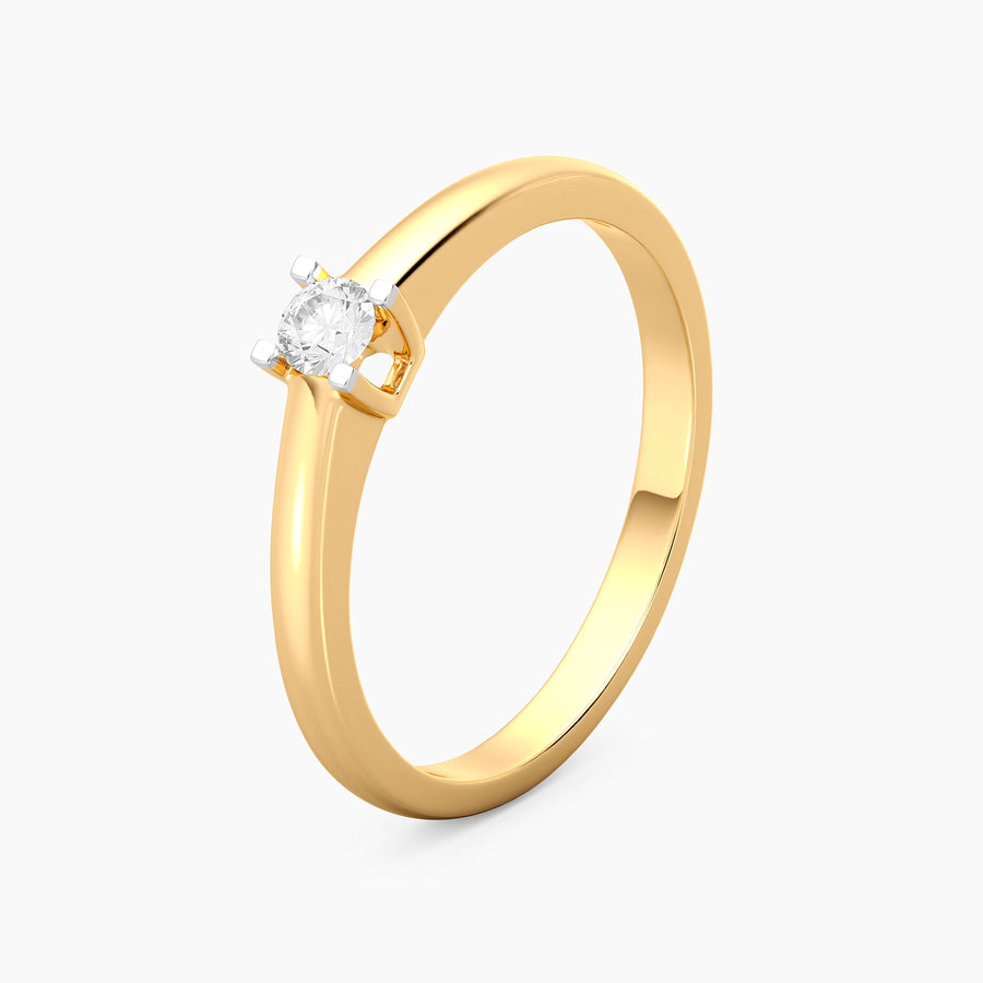 Lab-Grown 0.13 Ct Pillars Solo Ring