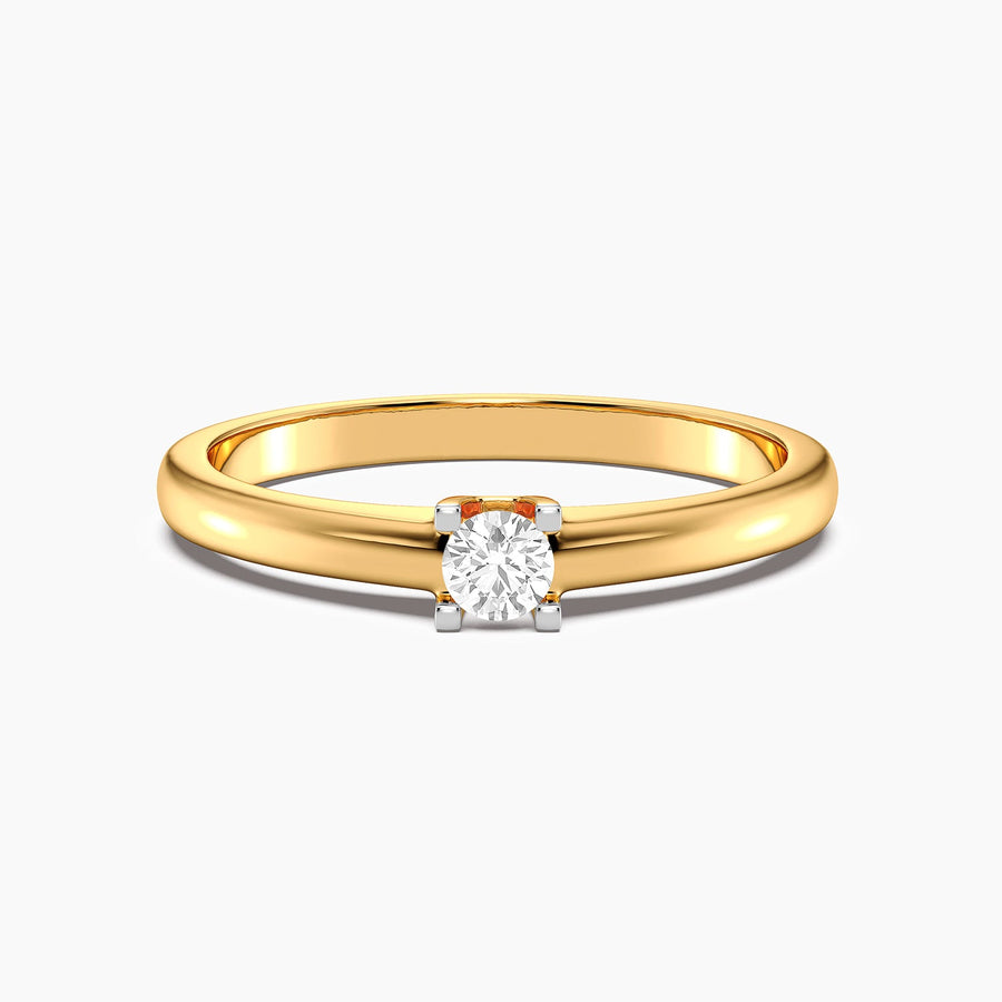 Lab-Grown 0.13 Ct Pillars Solo Ring