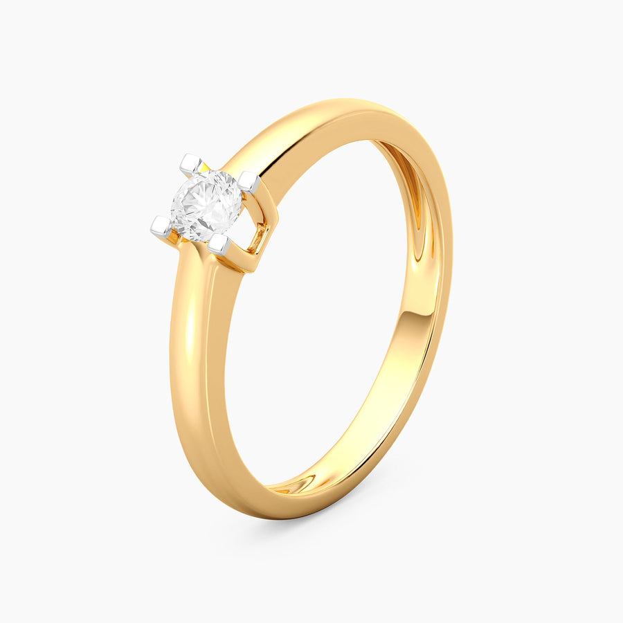 Lab-Grown 0.20 Ct Pillars Solo Ring