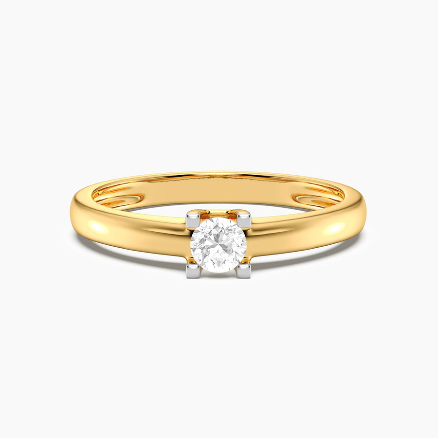 Lab-Grown 0.20 Ct Pillars Solo Ring