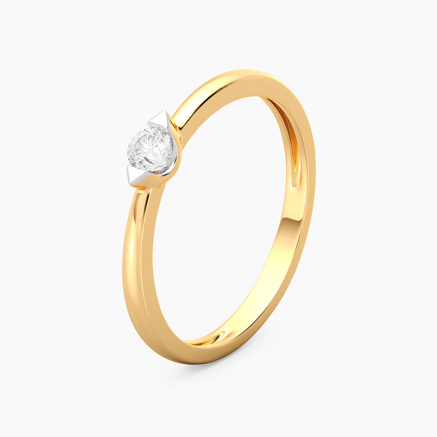 Lab-Grown 0.13 Ct Cape Solo Ring