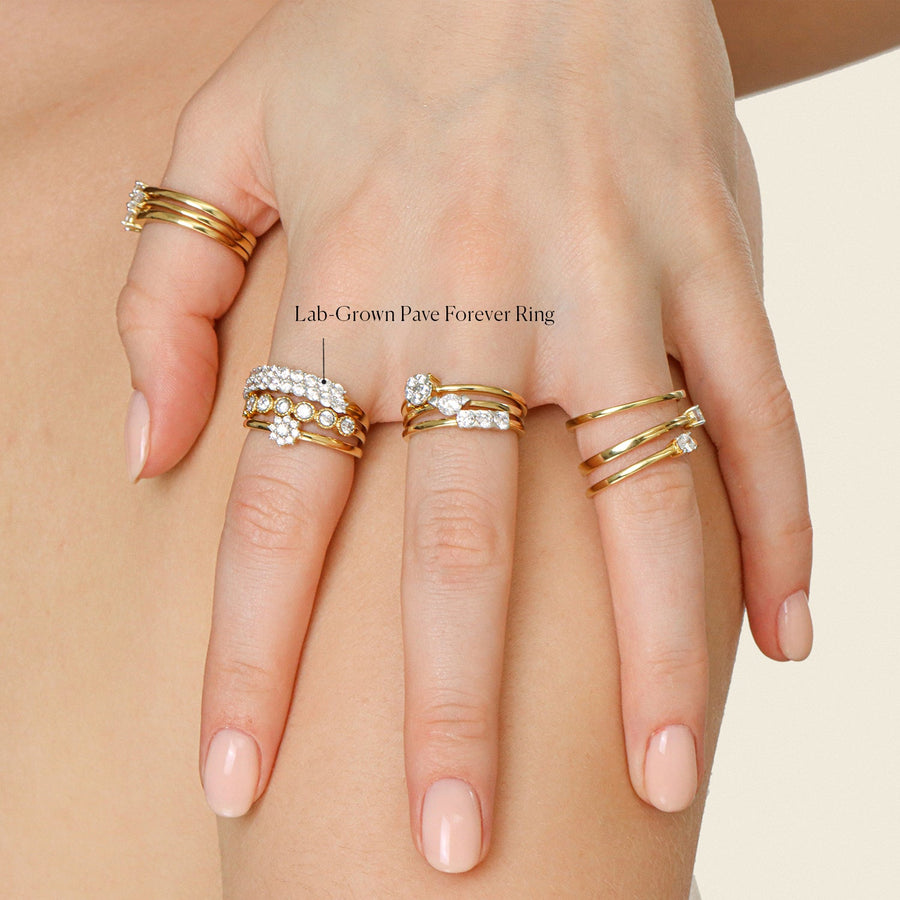 Lab-Grown Pave Forever Ring