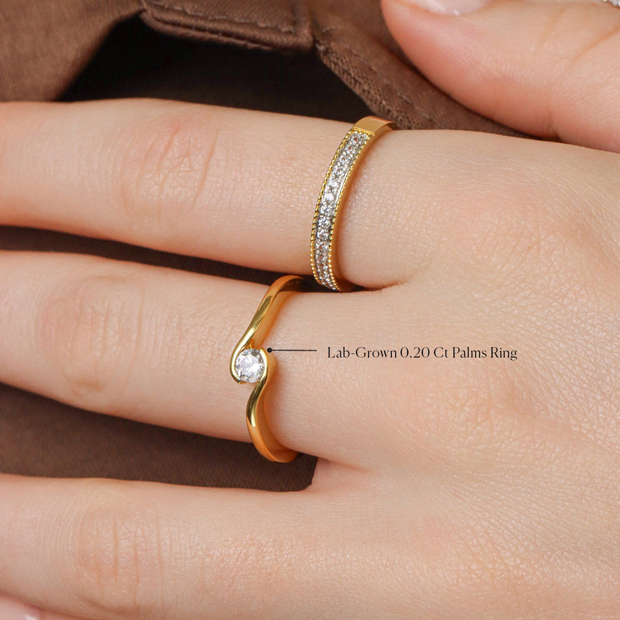 Lab-Grown 0.20 Ct Palms Ring