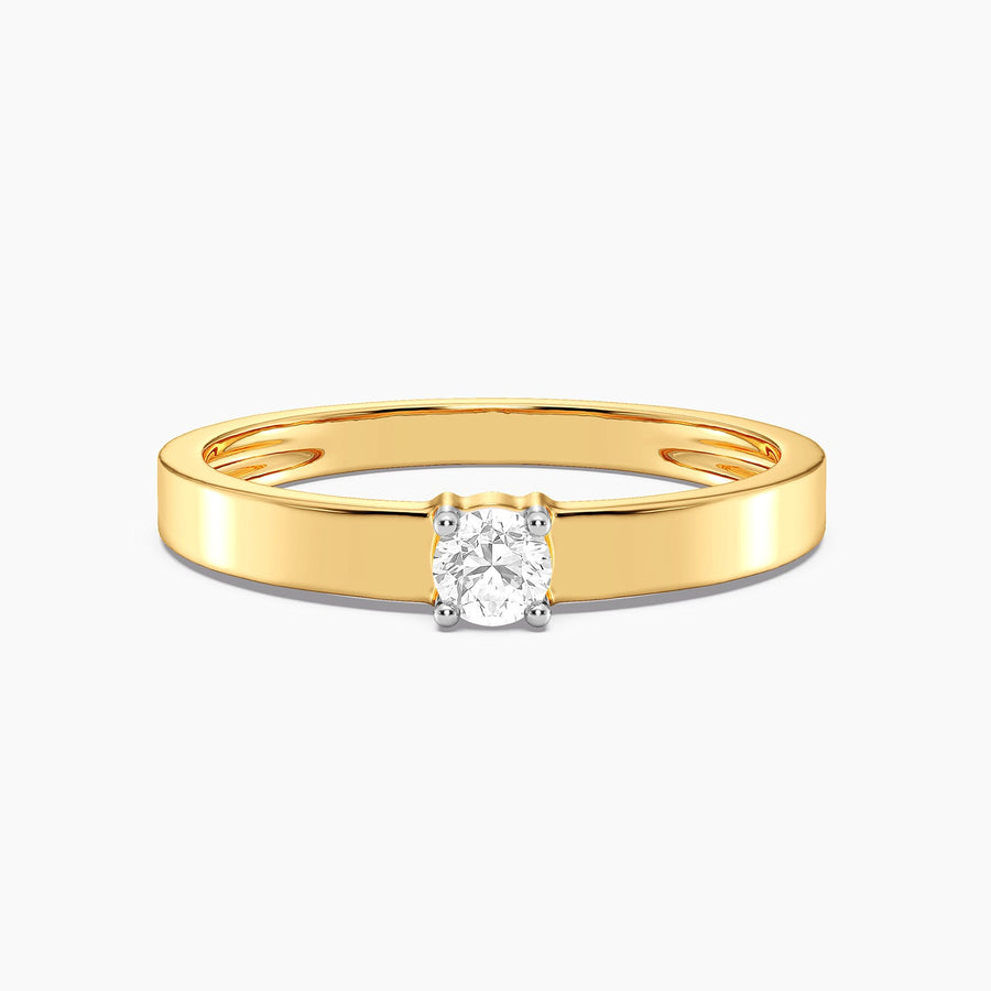 Lab-Grown 0.11 Ct Diamond Solo Band Ring