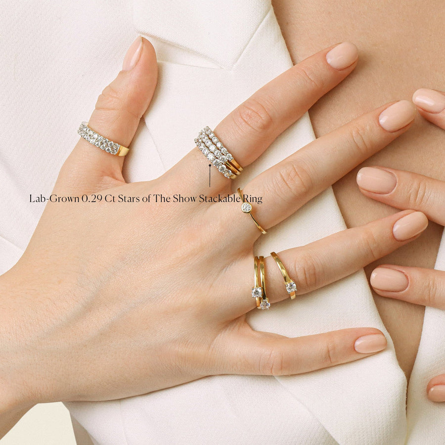 Lab-Grown 0.29 Ct Stars of The Show Stackable Ring
