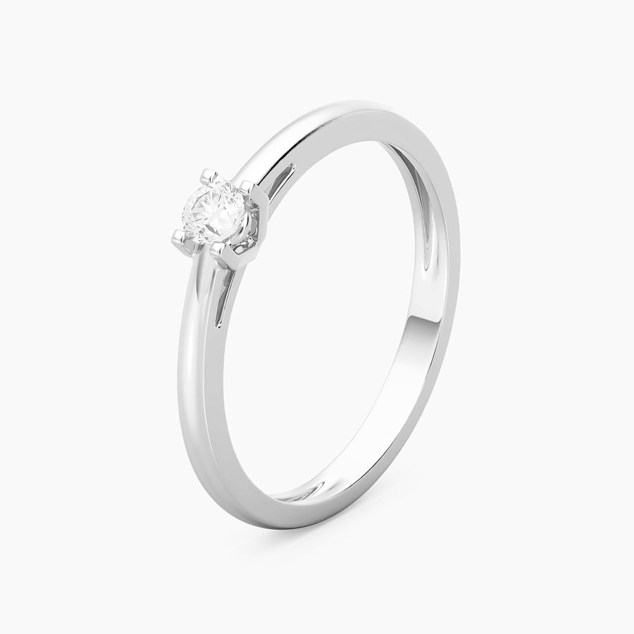 Lab-Grown 0.13 Ct Diamond Halo Gold Ring