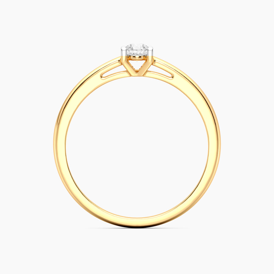 Lab-Grown 0.13 Ct Diamond Halo Gold Ring