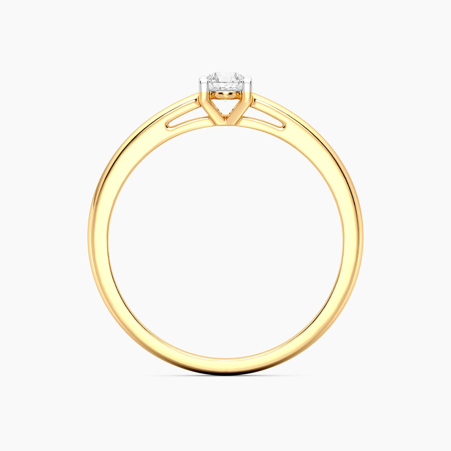Lab-Grown 0.13 Ct Diamond Halo Gold Ring