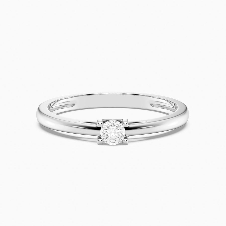 Lab-Grown 0.13 Ct Diamond Halo Gold Ring