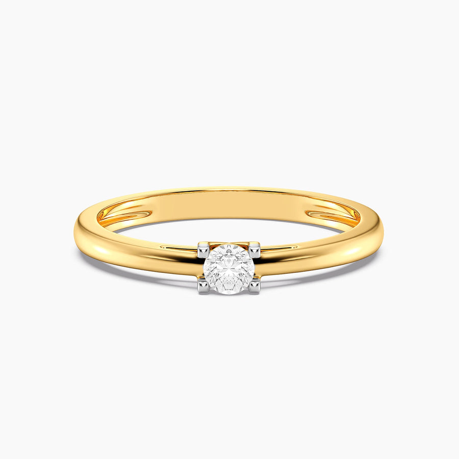 Lab-Grown 0.13 Ct Diamond Halo Gold Ring