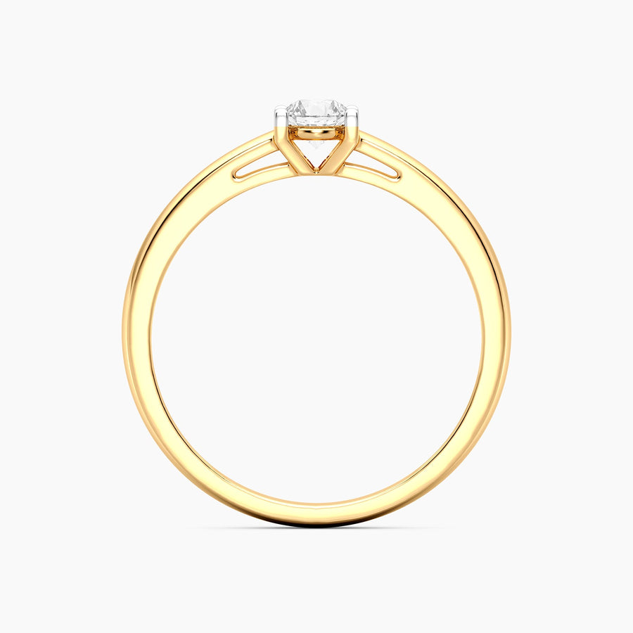 Lab-Grown 0.20 Ct Diamond Halo Gold Ring