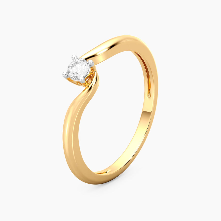 Lab-Grown 0.14 Ct Flow Solo Ring