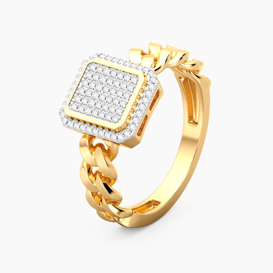 Lab-Grown Balance Curb Statement Ring