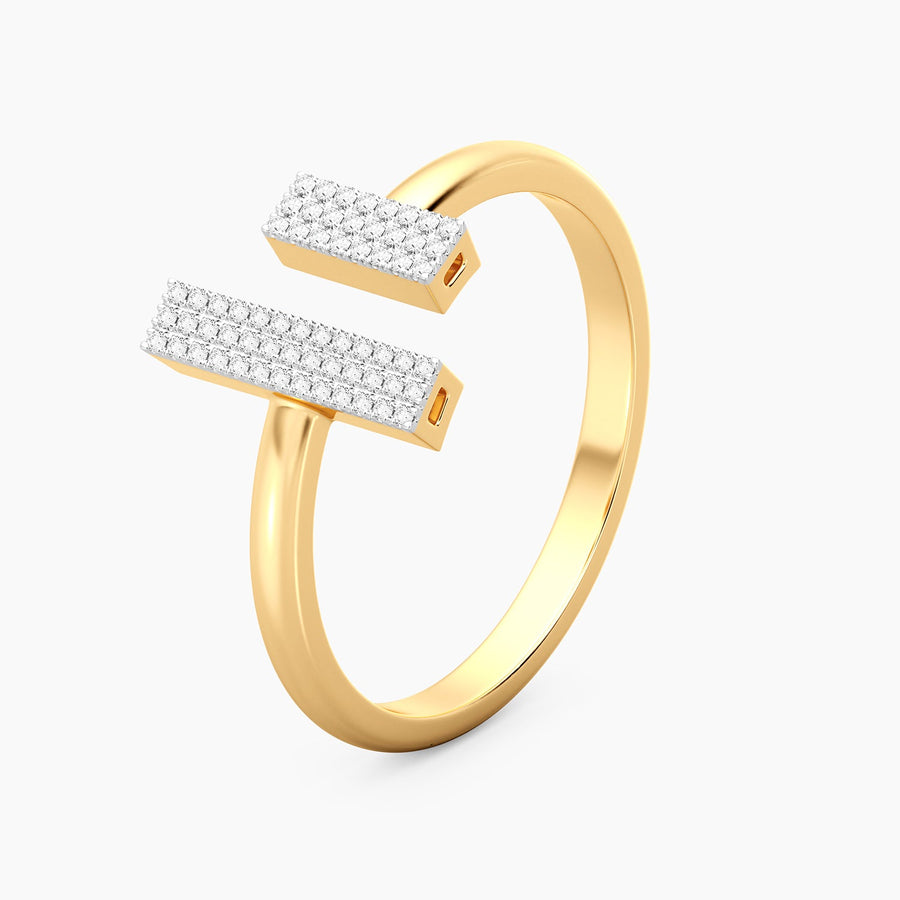Lab-Grown T Statement Ring