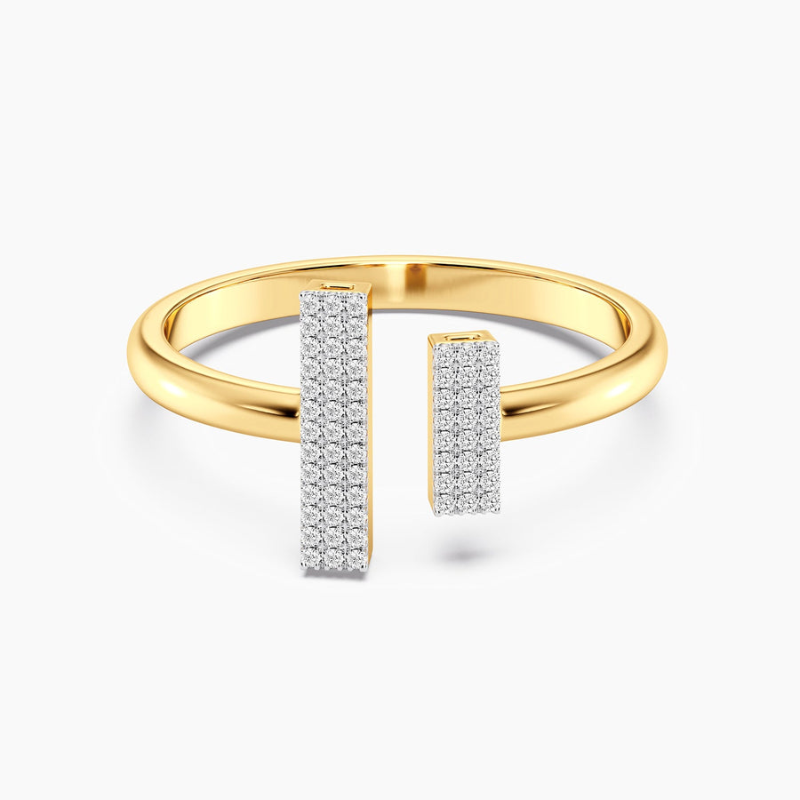 Lab-Grown T Statement Ring