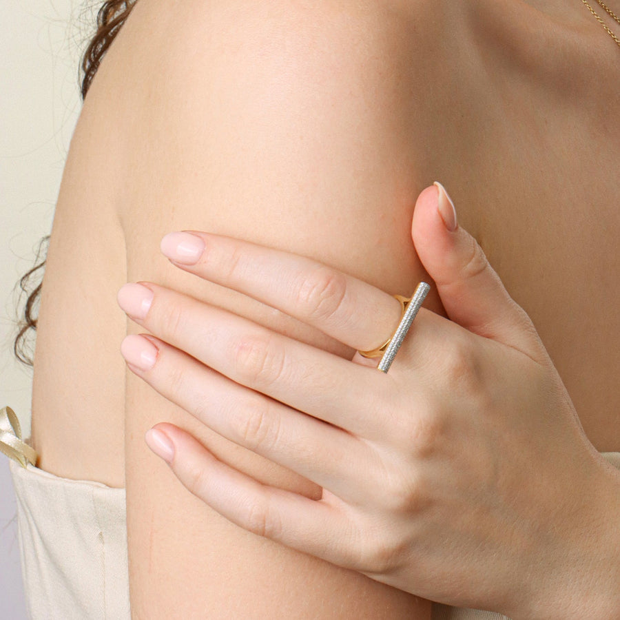 Lab-Grown Raise The Bar Statement Ring