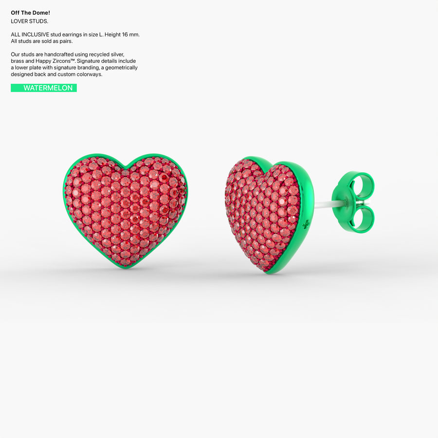 Lover Studs in Watermelon