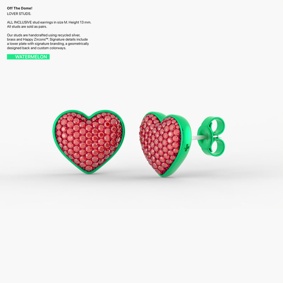 Lover Studs in Watermelon