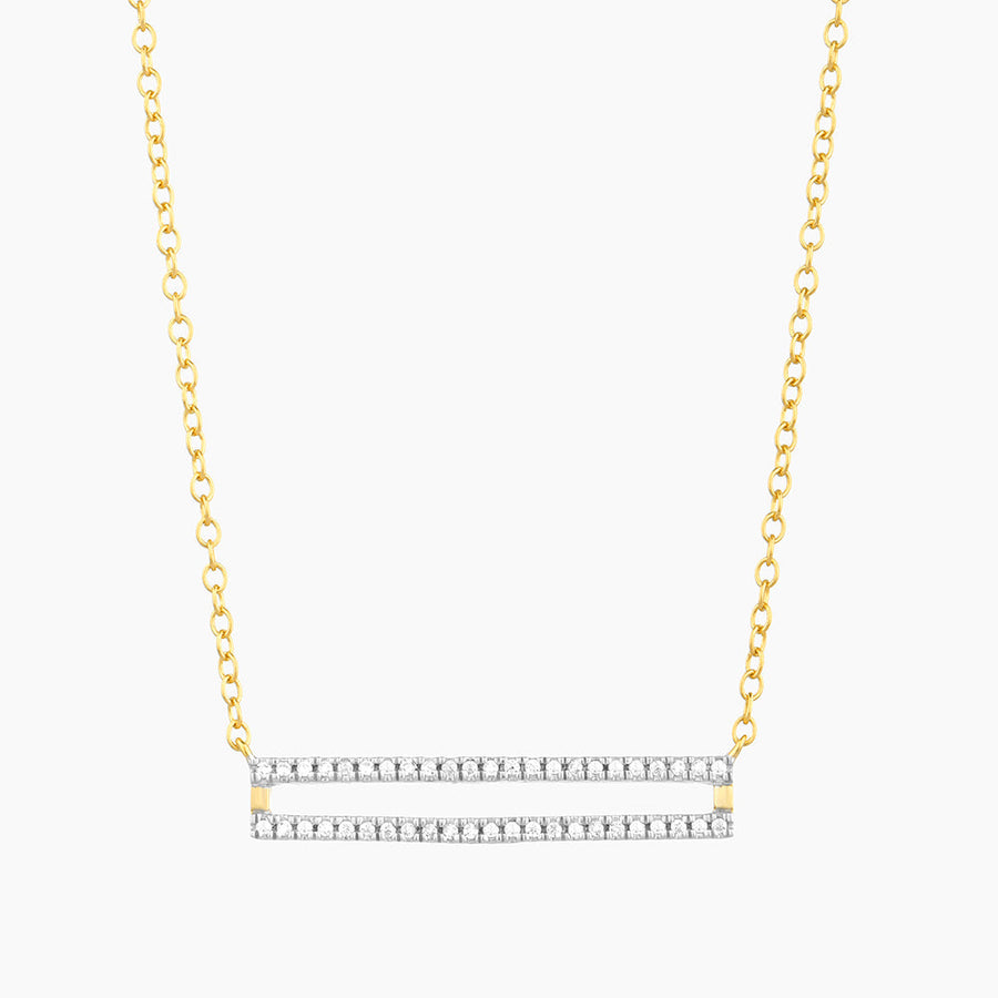 14kt Gold Set the Bar Pendant Necklace