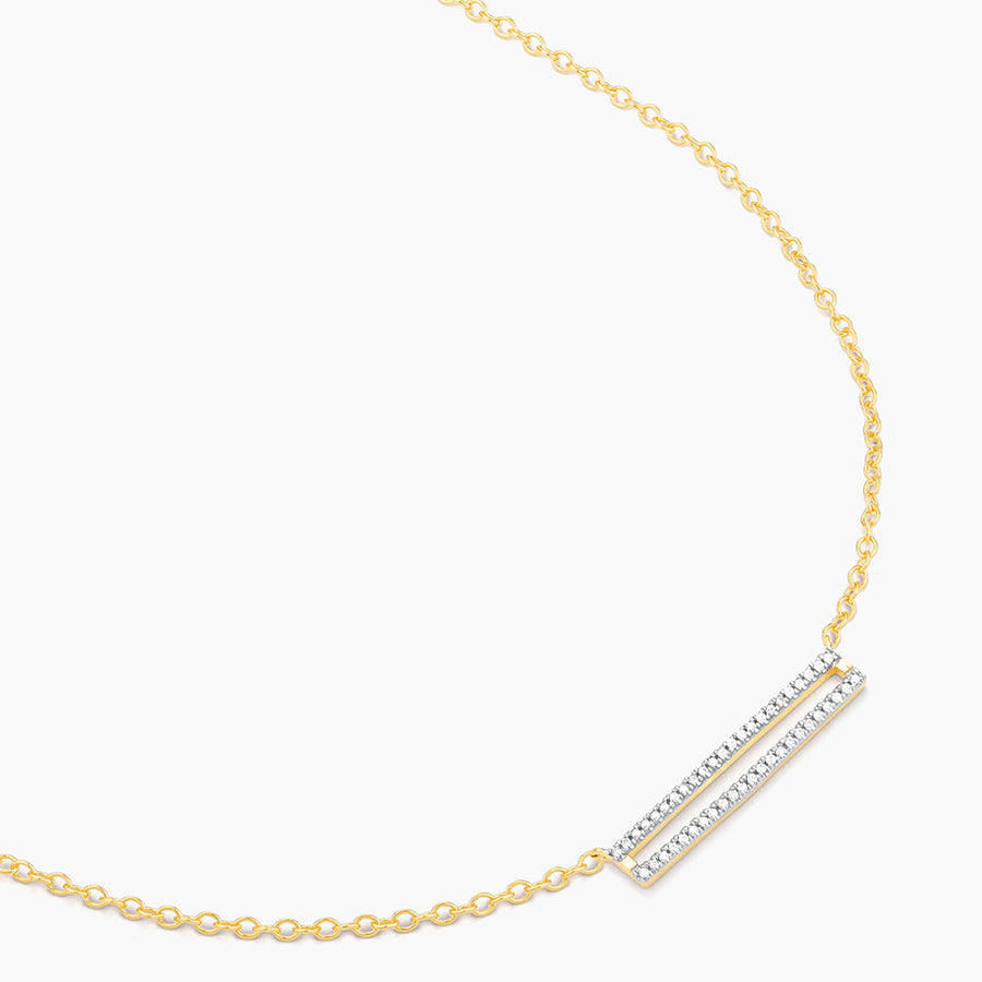 14kt Gold Set the Bar Pendant Necklace