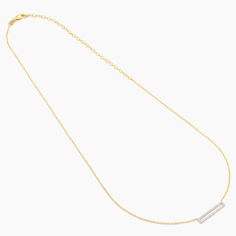 14kt Gold Set the Bar Pendant Necklace