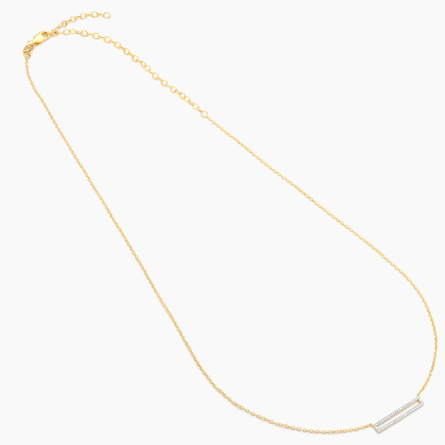 14kt Gold Set the Bar Pendant Necklace