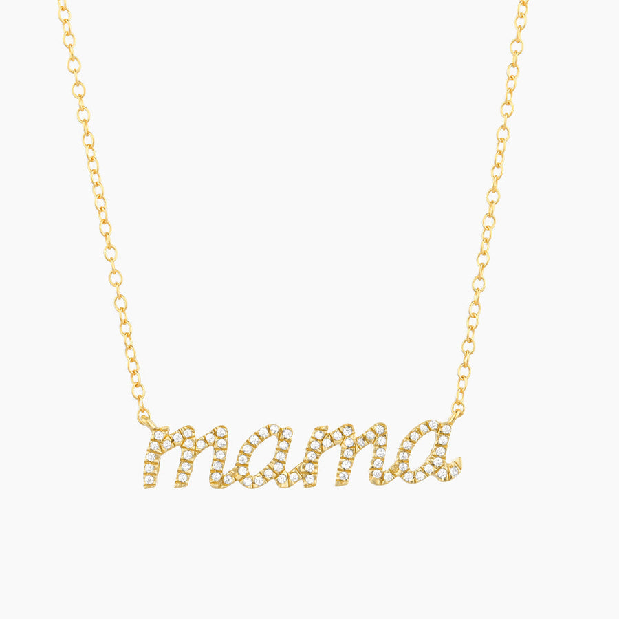14kt Gold Love You Mama Pendant Necklace