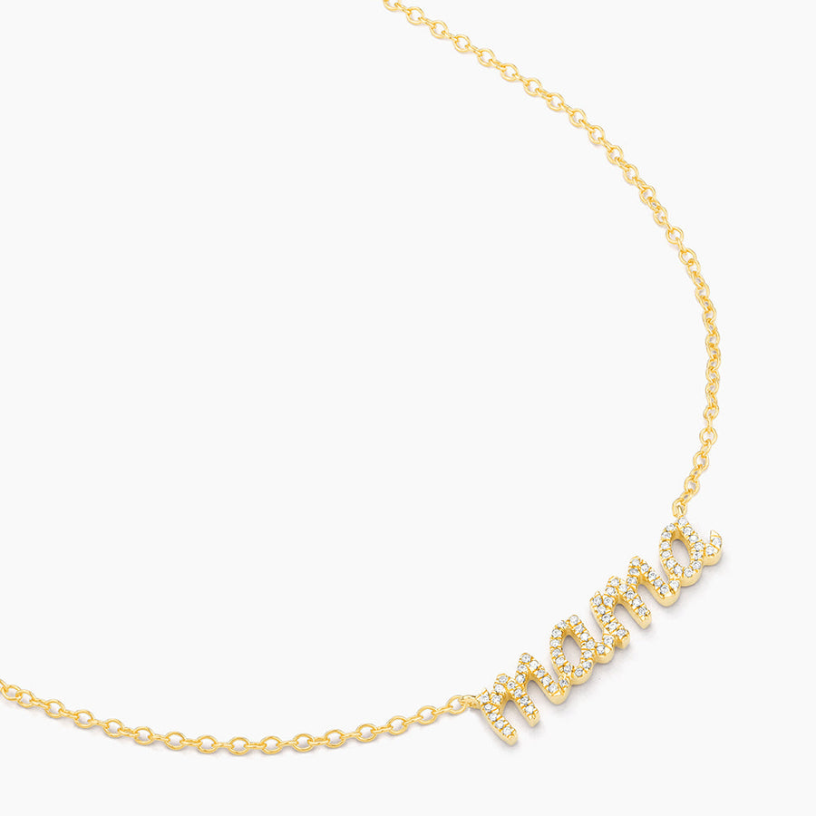 14kt Gold Love You Mama Pendant Necklace