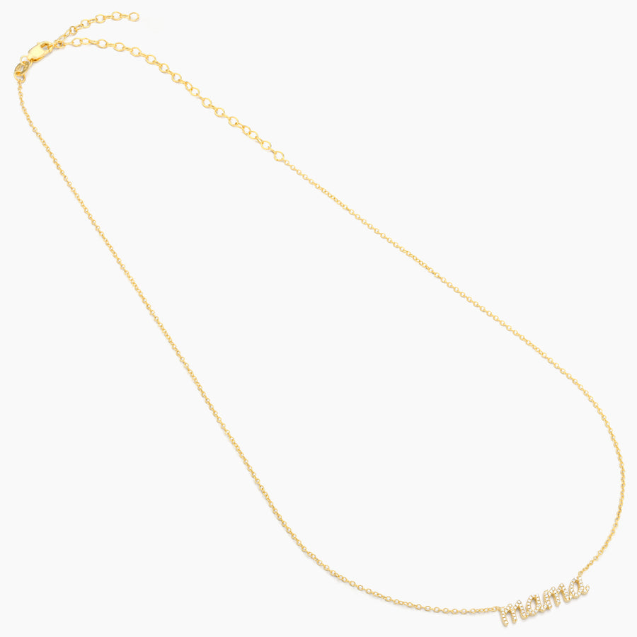 14kt Gold Love You Mama Pendant Necklace