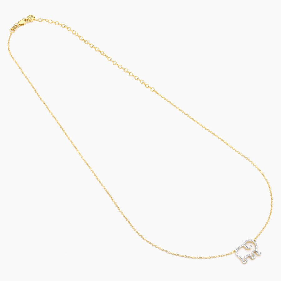 14kt Gold Elephant Mom Pendant Necklace