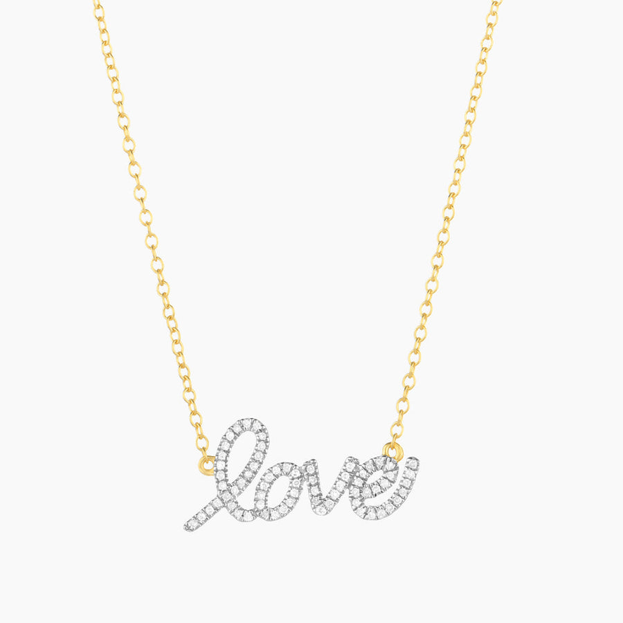14kt Gold Love Is Love Pendant Necklace