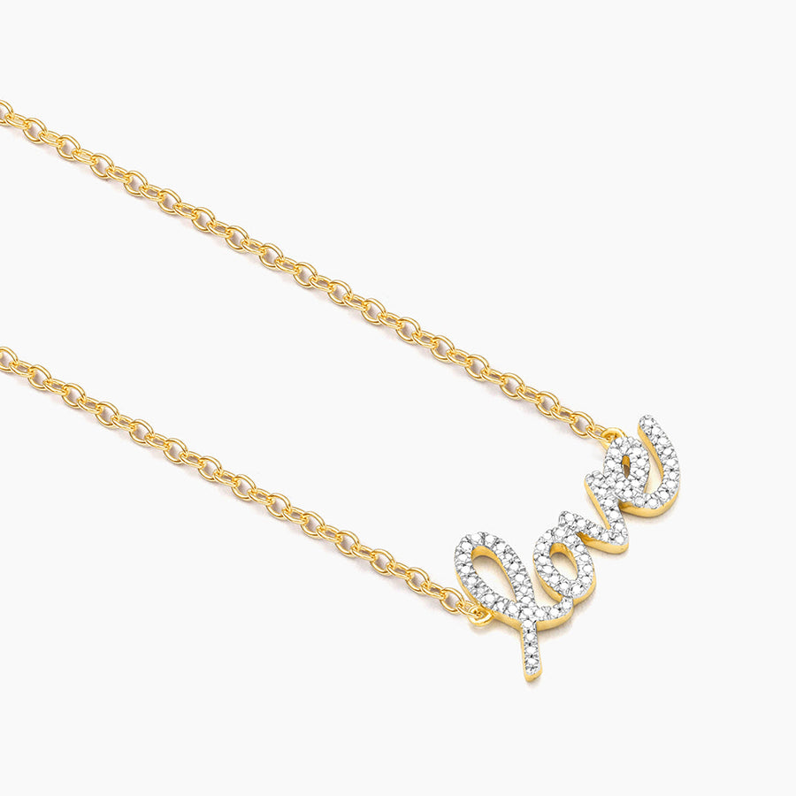 14kt Gold Love Is Love Pendant Necklace