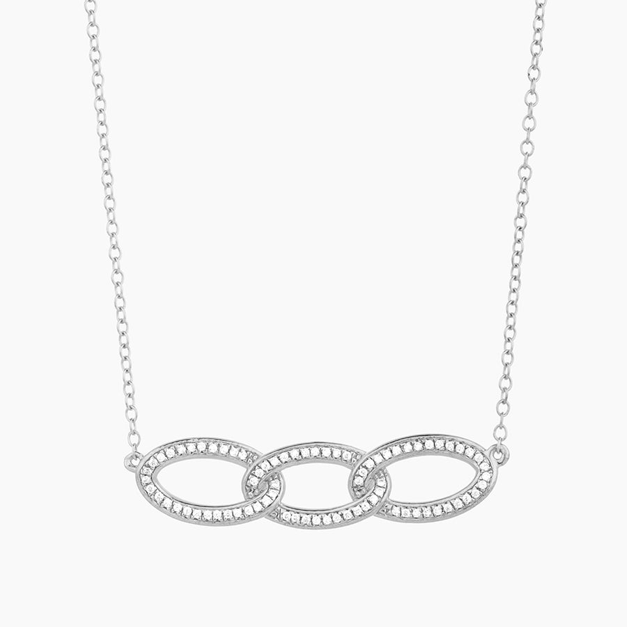Triple Link Pendant Necklace