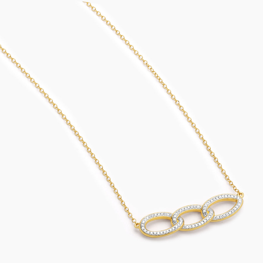 Triple Link Pendant Necklace