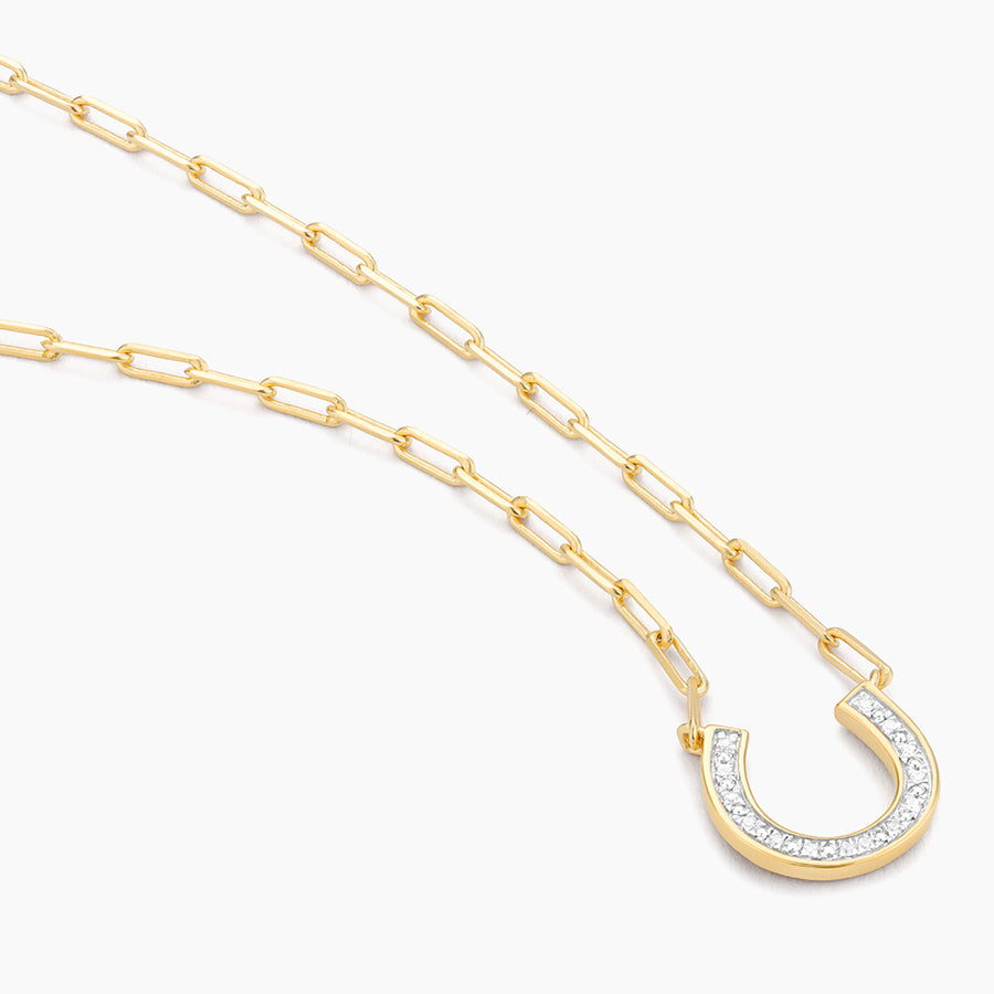 Lucky Horse Shoe Pendant Necklace