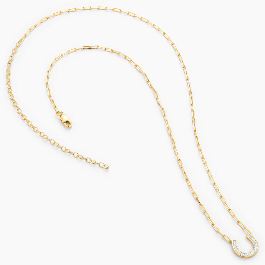 Lucky Horse Shoe Pendant Necklace