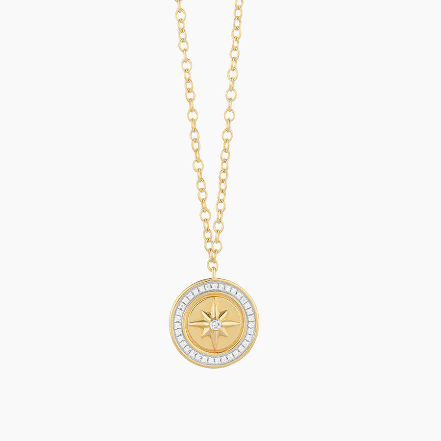 14kt Gold Your Own Path Compass Pendant Necklace