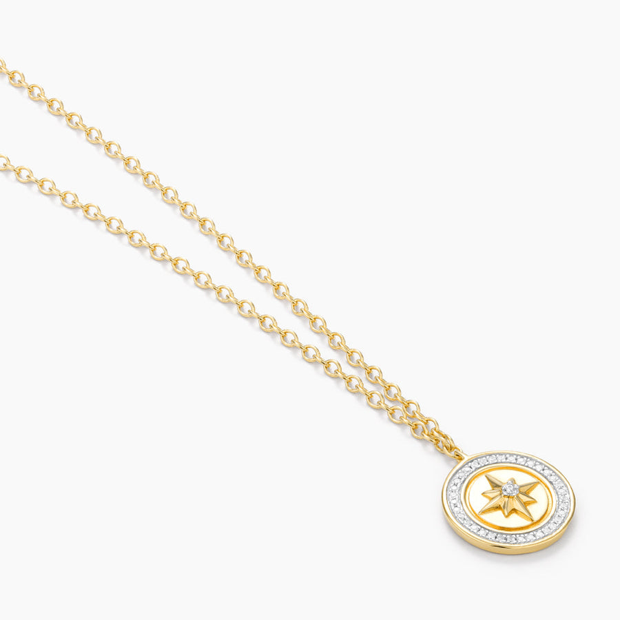 14kt Gold Your Own Path Compass Pendant Necklace