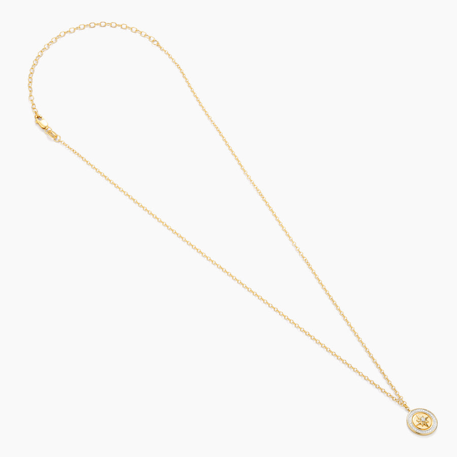 14kt Gold Your Own Path Compass Pendant Necklace