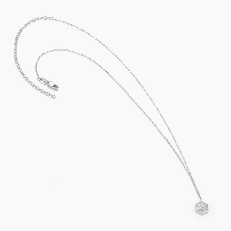 Shimmering Hexa Pendant Necklace