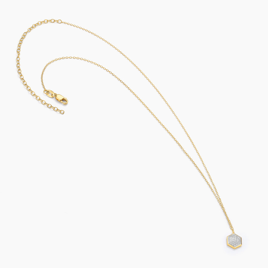 Shimmering Hexa Pendant Necklace