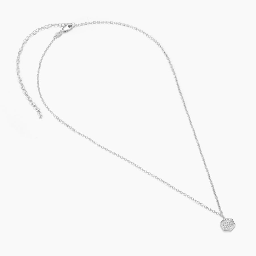 Shimmering Hexa Pendant Necklace