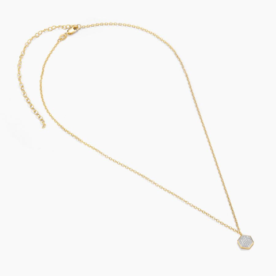 Shimmering Hexa Pendant Necklace