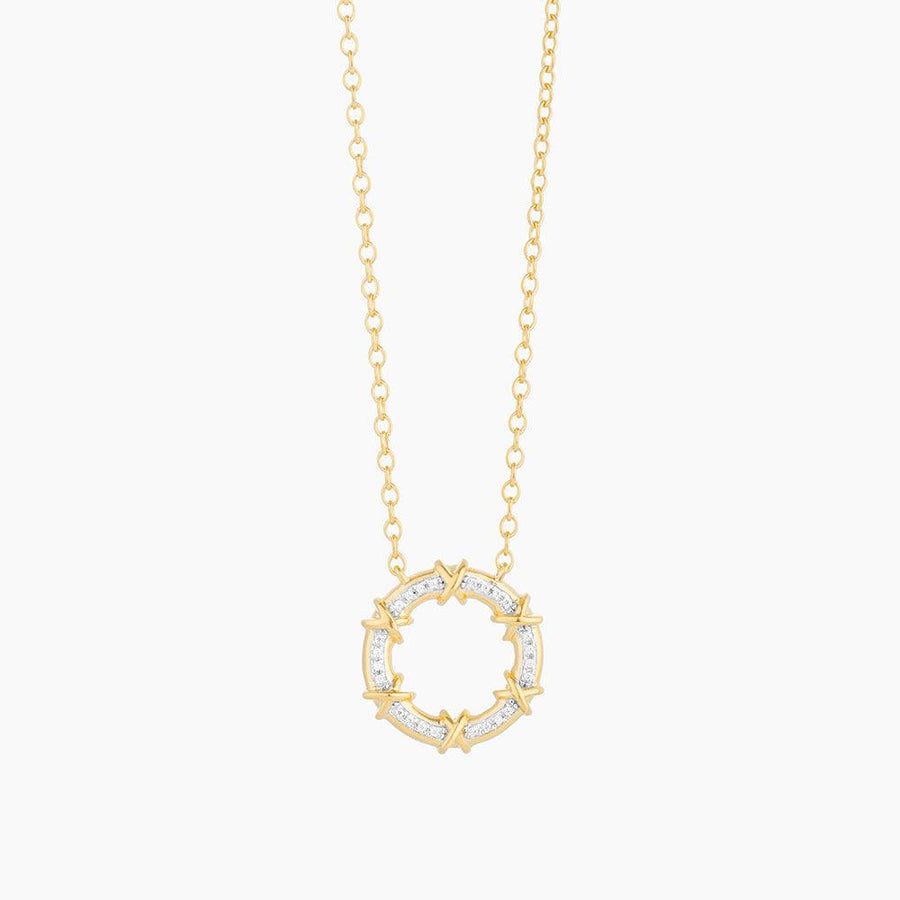 Knotted Wreath Diamond Pendant Necklace