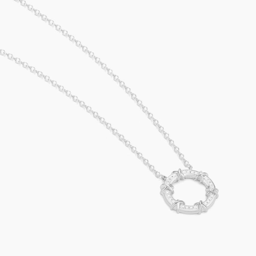 Knotted Wreath Diamond Pendant Necklace