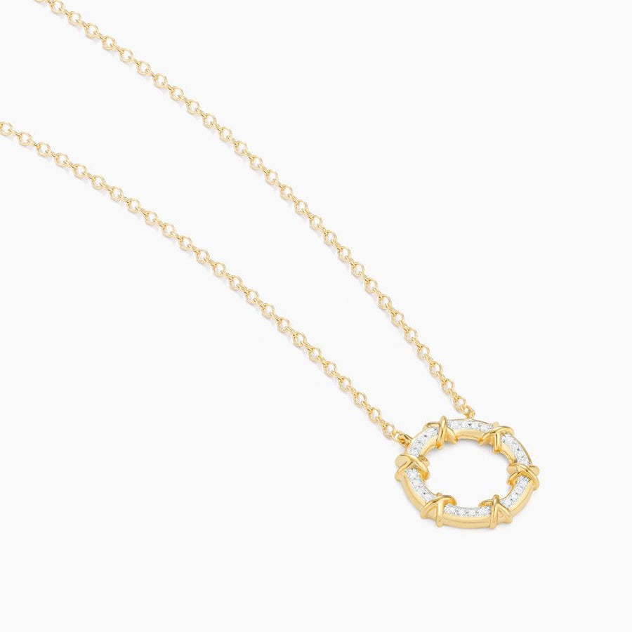 Knotted Wreath Diamond Pendant Necklace