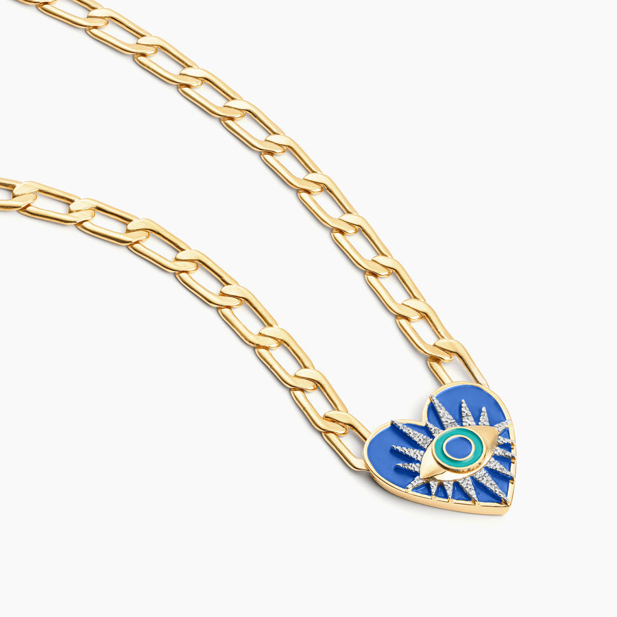The Mykonos Evil Eye Cuban Necklace