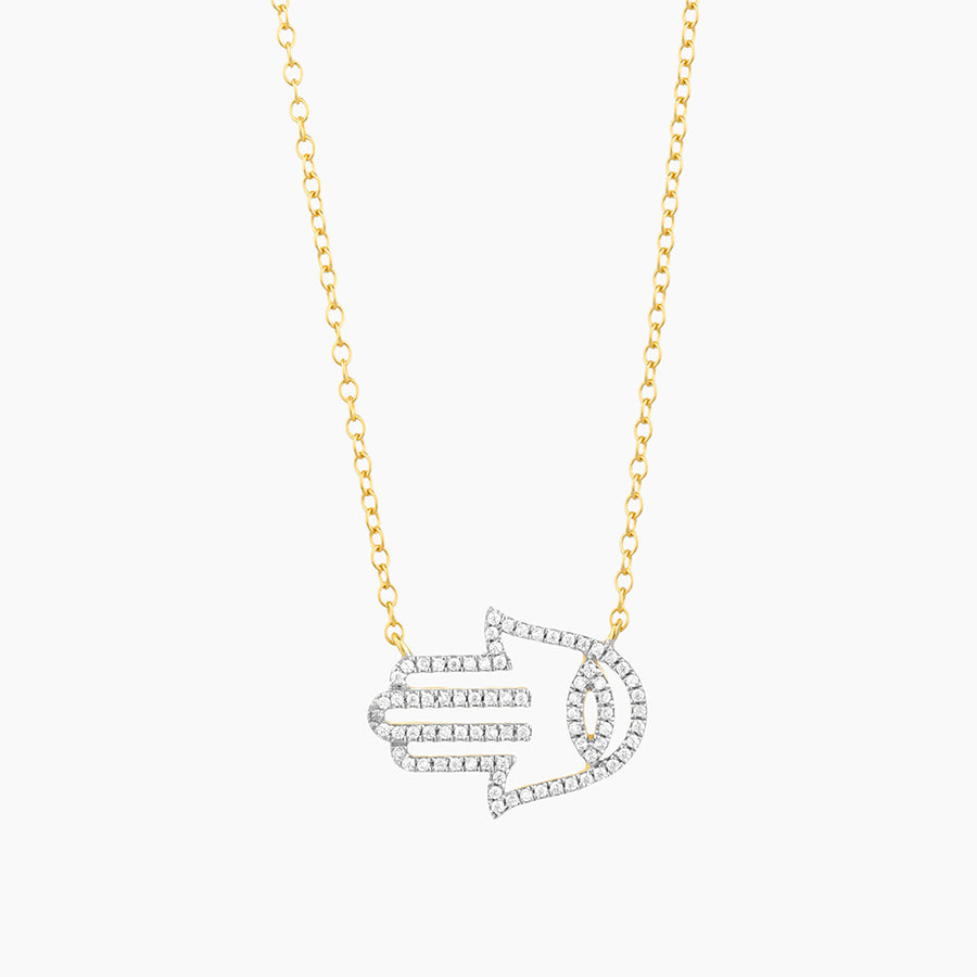 Hamsa Handshake Pendant Necklace