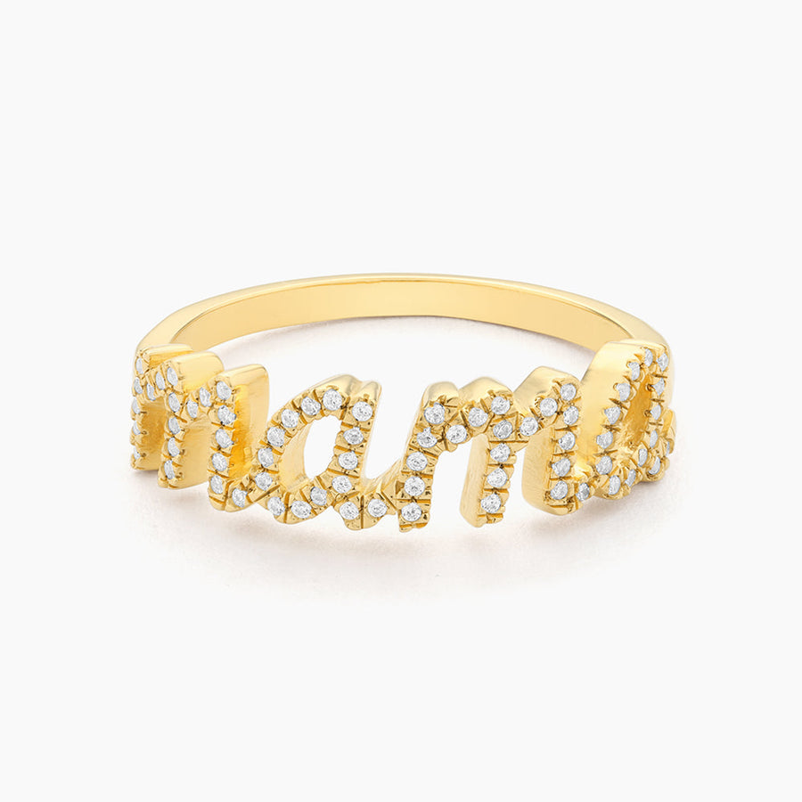 14kt Gold Love You Mama Statement Ring